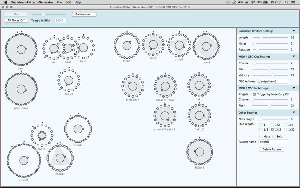 Euclidean Pattern Generator 1.2 – Wouter Hisschemöller